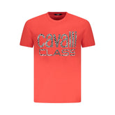 Cavalli Class Red Cotton Men T-Shirt