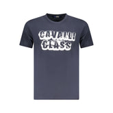 Cavalli Class Blue Cotton Men T-Shirt