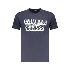 Cavalli Class Blu Cotton Men T-Shirt