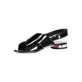 Calvin Klein Black Leather Women Sandal