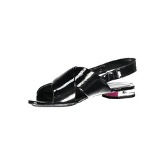 Calvin Klein Black Leather Women Sandal