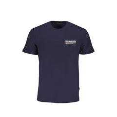 Napapijri Blue Organic Cotton Men T-Shirt
