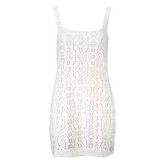 Desigual Bianco Polyester Damenkleid