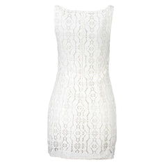 Desigual Bianco Polyester Damenkleid
