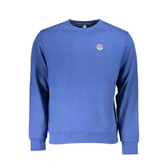 North Sails Blue Cotton Men Sweatshirt