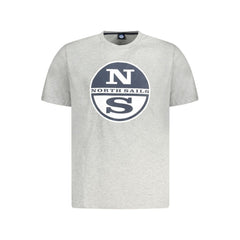 North Sails Grigio Herren T-Shirt aus Baumwolle