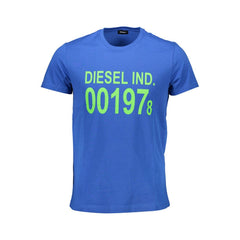 Diesel Baumwoll-T-Shirt für Herren, Blau