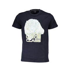 Cavalli Class Blue Cotton Men T-Shirt