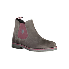 U.S. POLO ASSN. Grau Leder Herren Stiefelette
