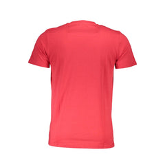 Cavalli Class Rosso Herren T-Shirt aus Baumwolle