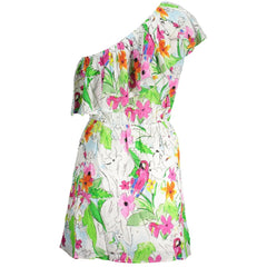 Desigual Weißes Viskose-Damenkleid
