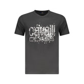 Cavalli Class Black Cotton Men T-Shirt