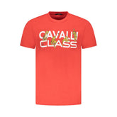 Cavalli Class Red Cotton Men T-Shirt