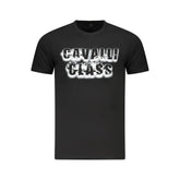 Cavalli Class Black Cotton Men T-Shirt