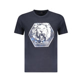 Cavalli Class Blue Cotton Men T-Shirt