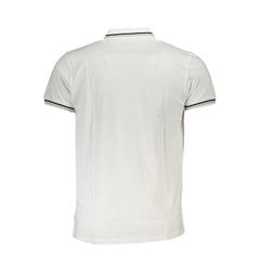 Cavalli Class White Cotton Men Polo Shirt