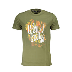 Cavalli Class Verde Baumwolle Herren T-Shirt