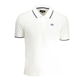 La Martina White Cotton Men Polo Shirt