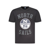 North Sails Black Cotton Men T-Shirt