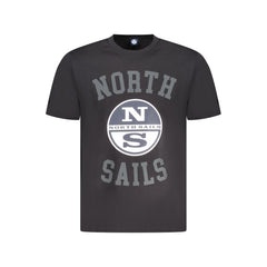 North Sails Black Cotton Men T-Shirt