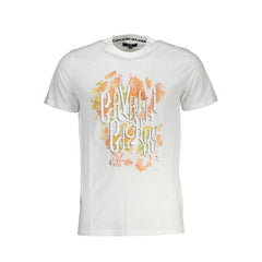 Cavalli Class Weißes Baumwoll-T-Shirt für Herren