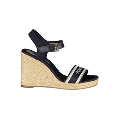 Tommy Hilfiger Damen-Keilsandalette aus blauem Leder
