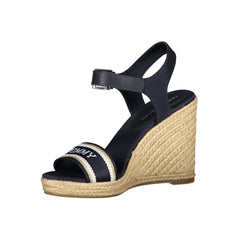Tommy Hilfiger Damen-Keilsandalette aus blauem Leder