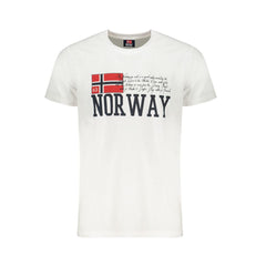 Norwegen 1963 Weißes Baumwoll-Herren-T-Shirt