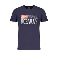 Norwegen 1963 Blaues Baumwoll-Herren-T-Shirt