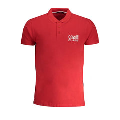 Cavalli Class Rotes Poloshirt aus Baumwolle für Herren