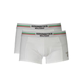 Aeronautica Militare White Cotton Men's Boxer Briefs