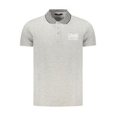Cavalli Class Gray Cotton Polo Shirt