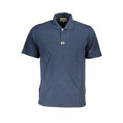 La Martina Blaues Herren-Poloshirt aus Baumwolle