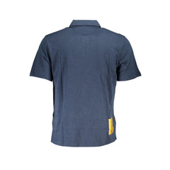La Martina Blaues Herren-Poloshirt aus Baumwolle