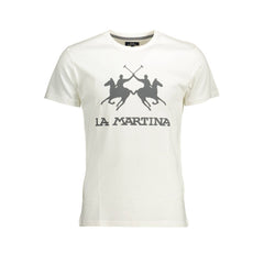 La Martina Bianco Cotton Men T-Shirt