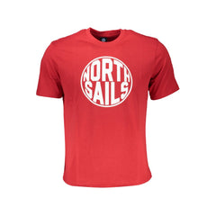 North Sails Rosso Herren-T-Shirt aus Baumwolle