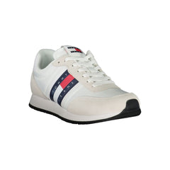 Tommy Hilfiger White Beige Polyester Men Sneaker