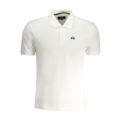 La Martina Weißes Herren-Poloshirt aus Baumwolle