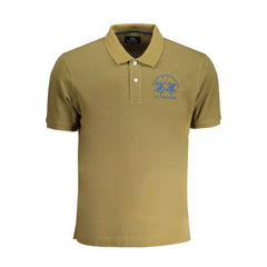 La Martina Verde Cotton Men Polo