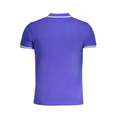 Cavalli Class Herren Polohemd aus blauer Baumwolle