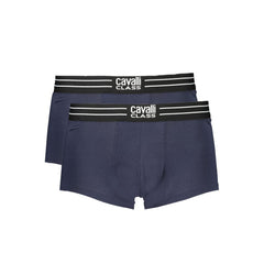 Cavalli Class Herren Boxershorts aus blauer Baumwolle