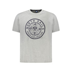 North Sails Grigio Herren T-Shirt aus Baumwolle