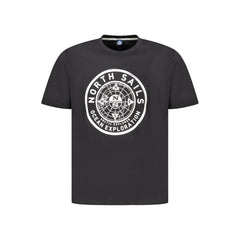 North Sails Schwarzes Baumwoll-T-Shirt für Herren