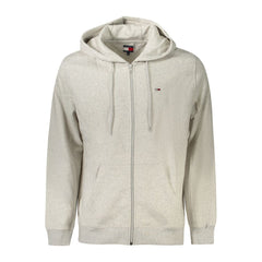 Tommy Hilfiger Graues Baumwoll-Herren-Sweatshirt mit Kapuze