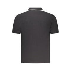 North Sails Herren-Poloshirt aus schwarzer Baumwolle
