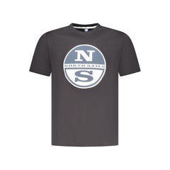 North Sails Black Cotton Men T-Shirt