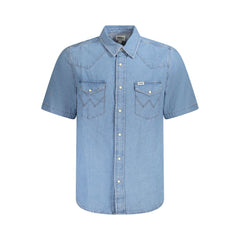 Wrangler Azzurro Baumwoll-Herrenhemd