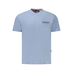 Napapijri Hellblaues Baumwoll-Herren-T-Shirt