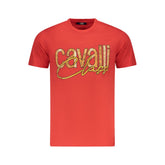 Cavalli Class Red Cotton Men T-Shirt
