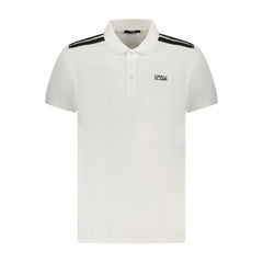 Cavalli Class Weißes Baumwoll-Polo-Shirt für Herren